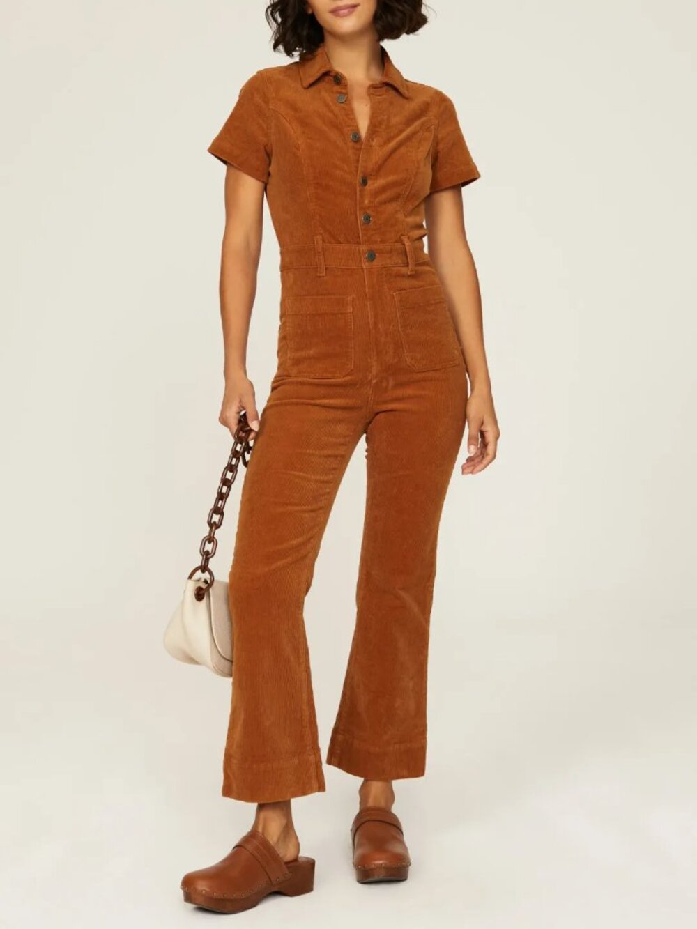 Brown Courdoroy Jumpsuit